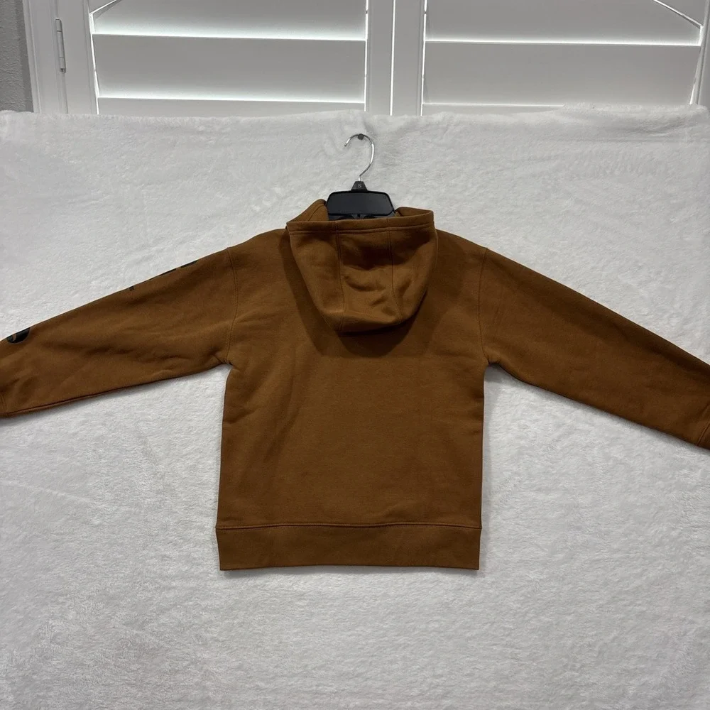 carhartt pullover sweatshirt, Youth Small, Brown With Graphic Logo